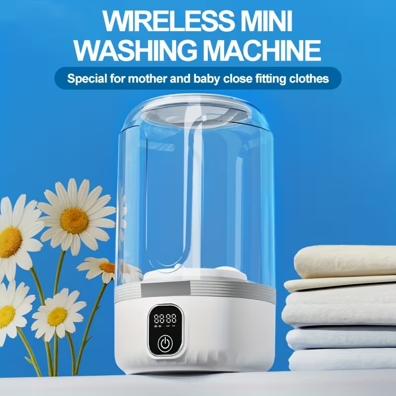 Attractive Mini Washing Machine – Portable Compact Washer for Small Loads & Travel Use
