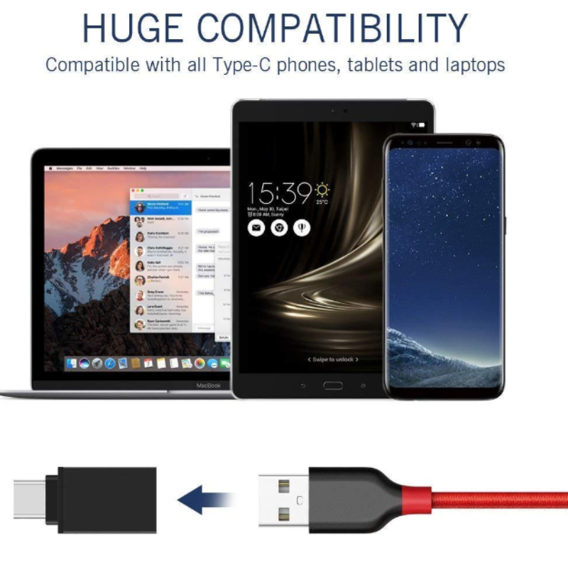 Type-C OTG Adapter for USB – USB to Type-C Converter for Pen Drives, Keyboards, Mouse, OTG Devices & Smartphones(Random color-Pack of 1)