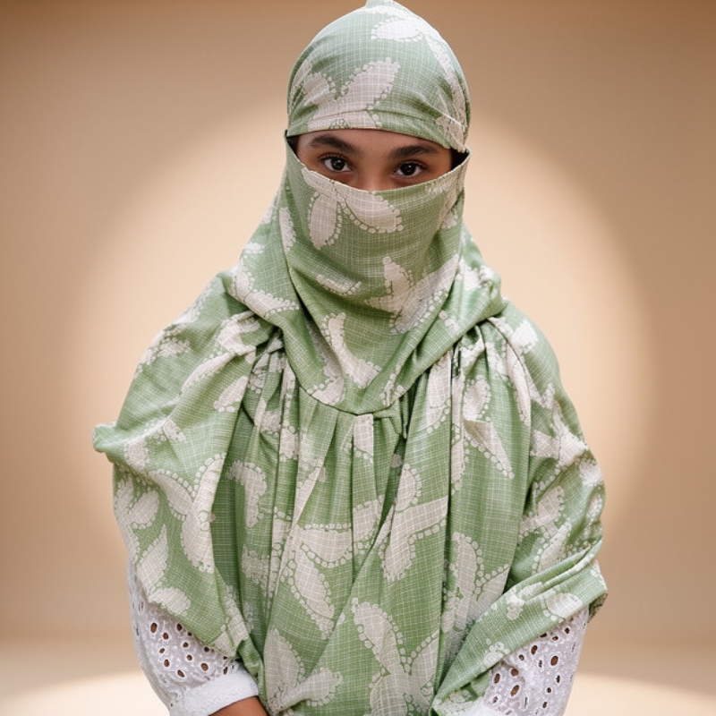 Printed Scarf Cum Mask with Face Cover – Sun Protection Cotton Scarf (Random Print-Pack of 1)