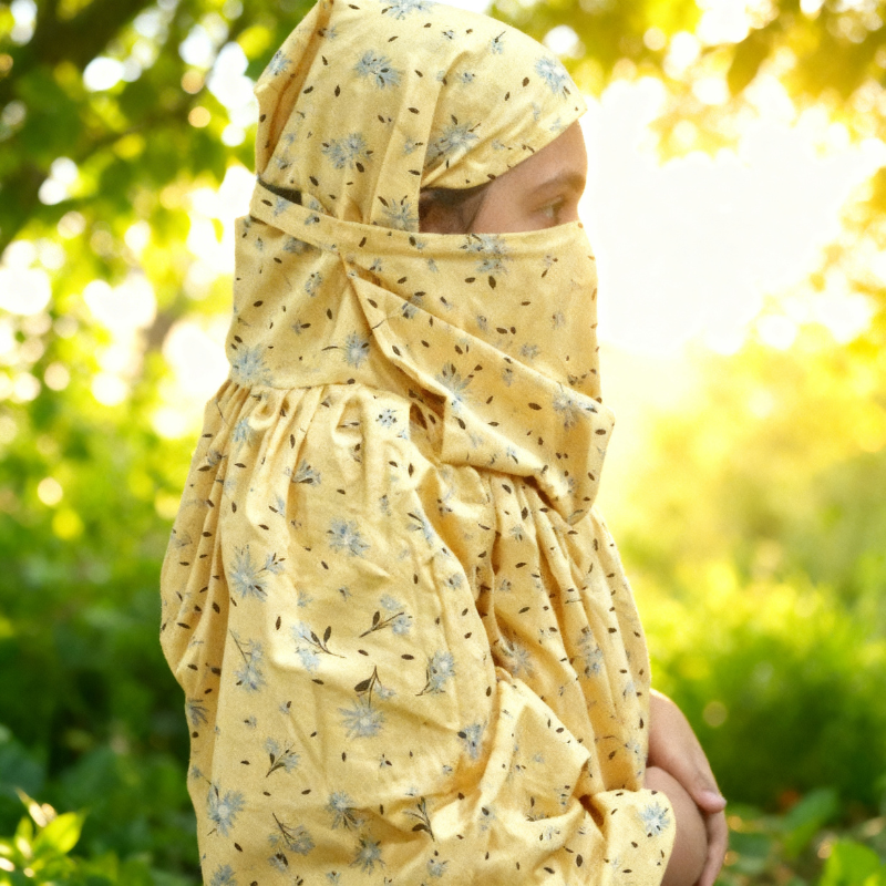 Printed Scarf Cum Mask with Face Cover – Sun Protection Cotton Scarf (Random Print-Pack of 1)