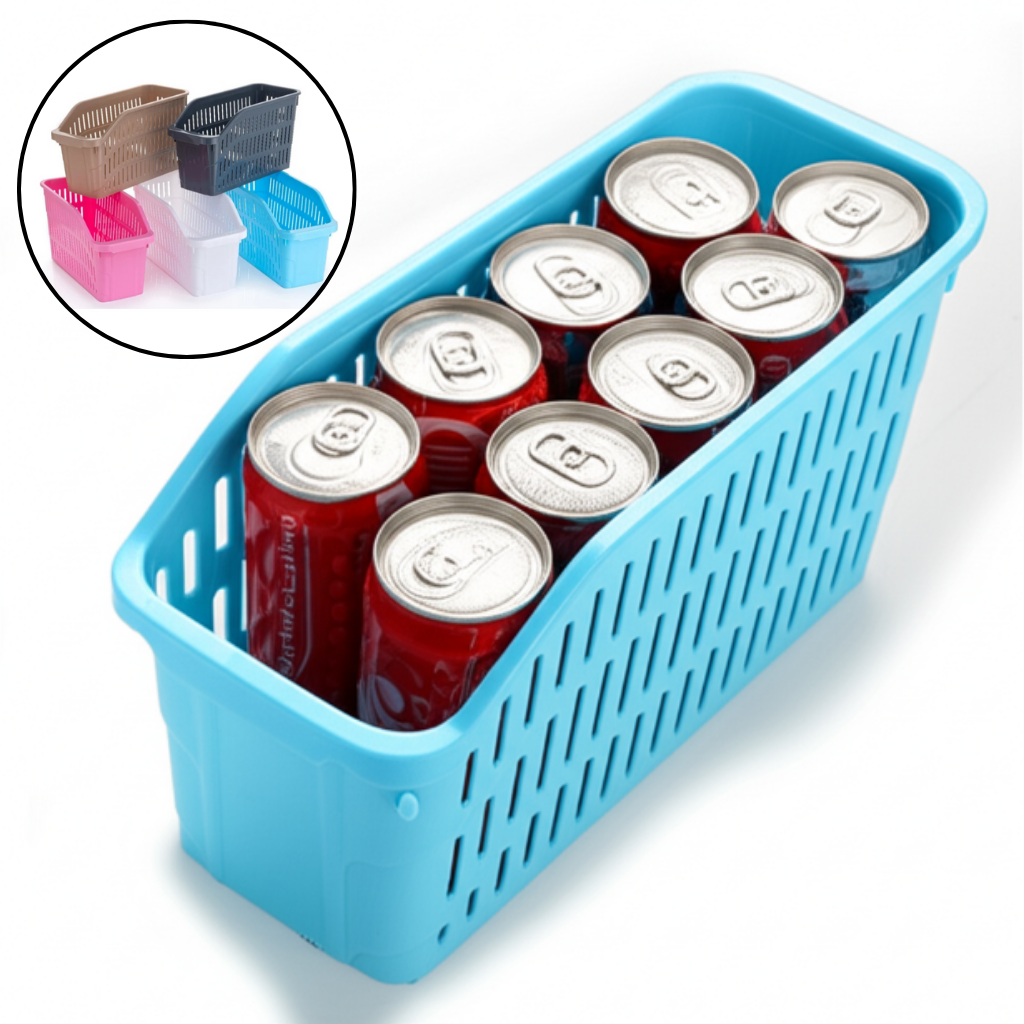 Navya Multipurpose Storage Basket – 4000ml Plastic Organizer Basket for Kitchen & Home Use (Random color-Pack of 3)