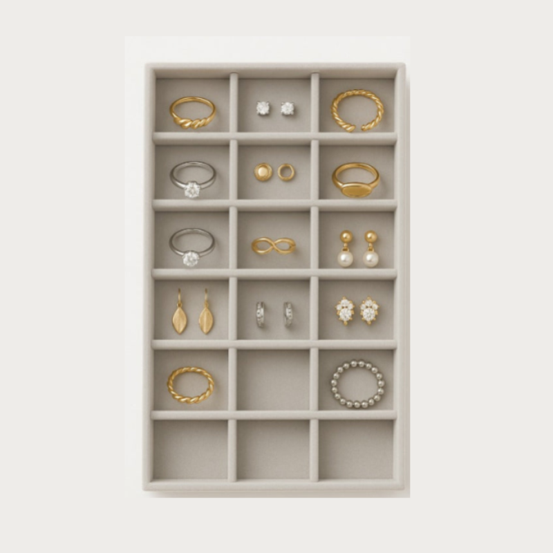 Jewelry Organizer Tray – Elegant Storage Tray for Rings, Earrings & Small Accessories