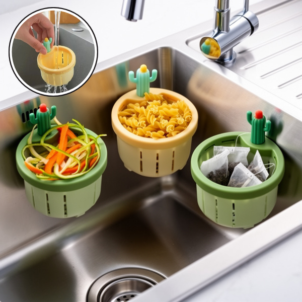 Cactus Shaped Kitchen Sink Strainer – Cute Drain Filter for Kitchen Sink (Random color-Pack of 1)