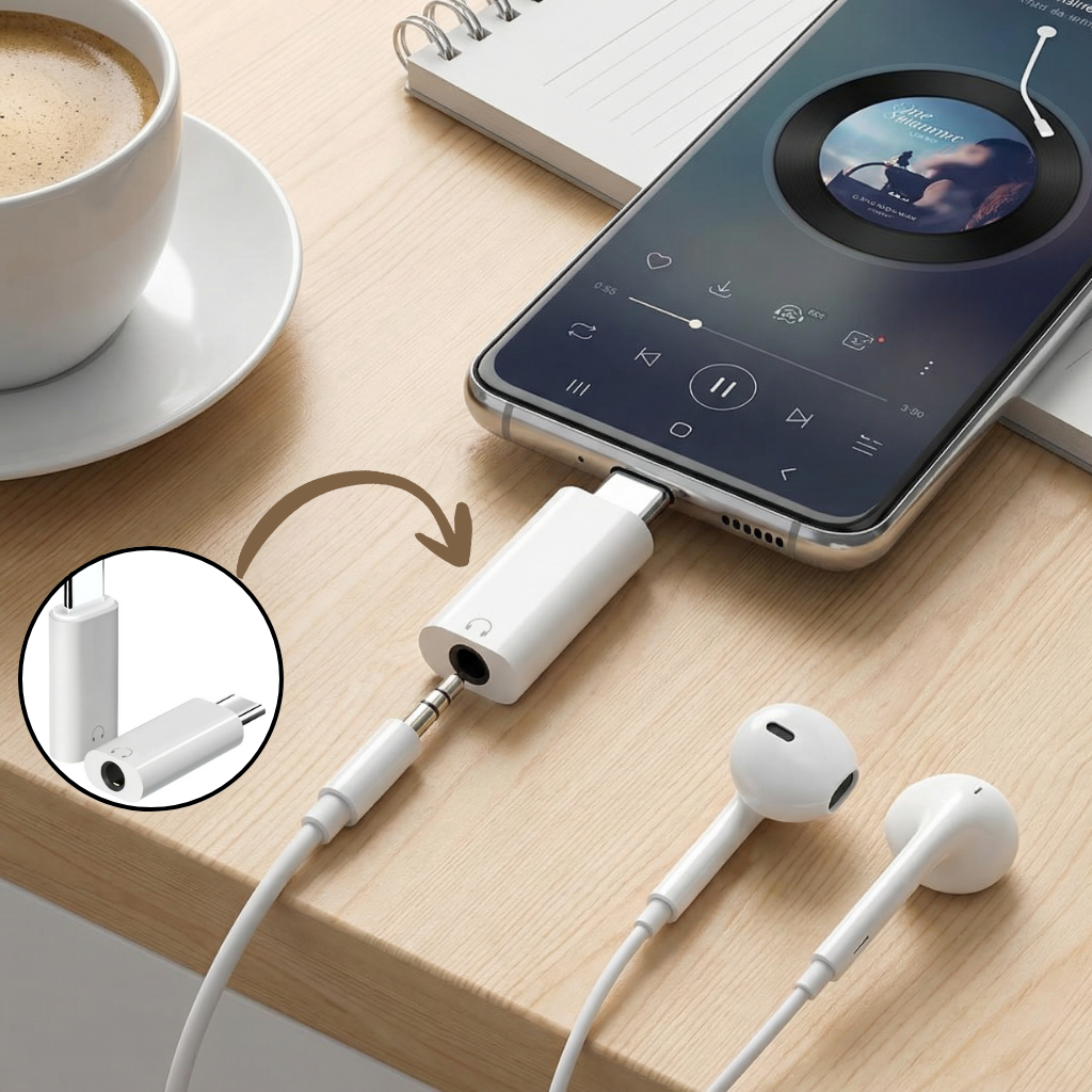 Type C to 3.5mm Headphone Jack Adapter – Hi-Fi DAC USB-C to Aux Audio Converter for All USB-C Devices(Pack of 1)