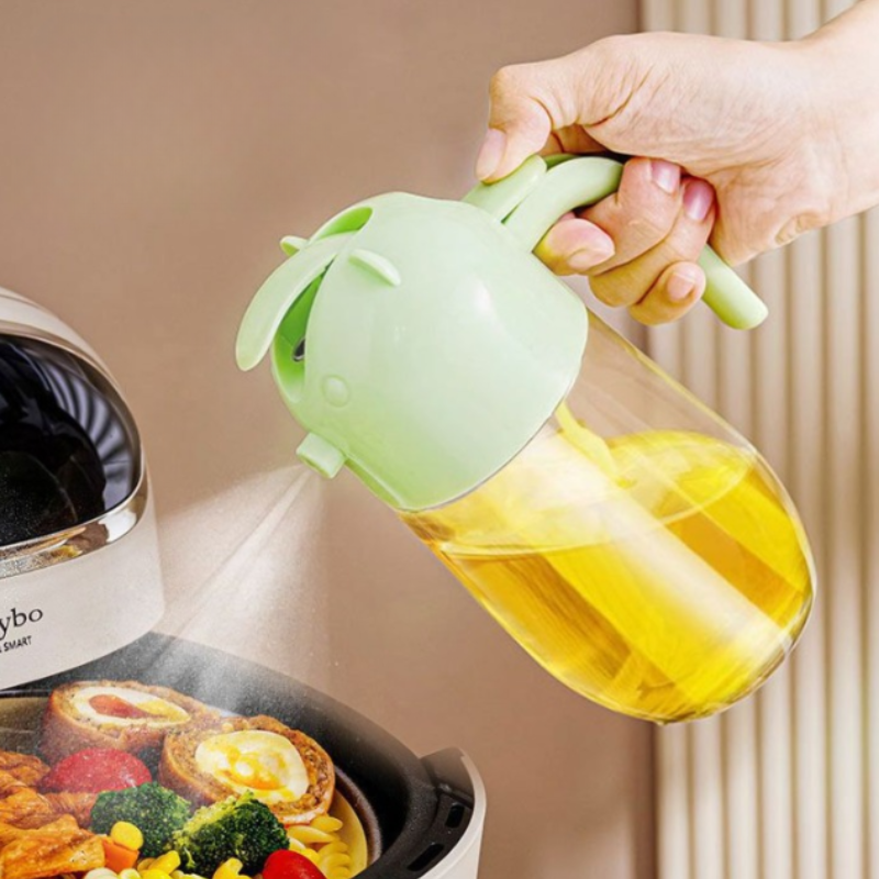 580 ml Oil Spray and Pour Bottle – 2-in-1 Oil Dispenser with Spray & Pour Modes for Cooking, BBQ & Salad