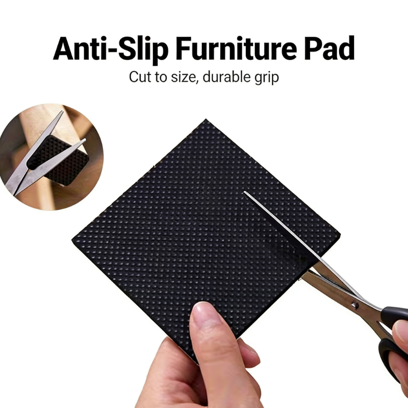 2 Pcs Non-Slip Furniture Pads – Self-Adhesive Rubber Floor Protectors for Chairs, Tables & Sofas (Anti-Scratch & Noise-Reducing)