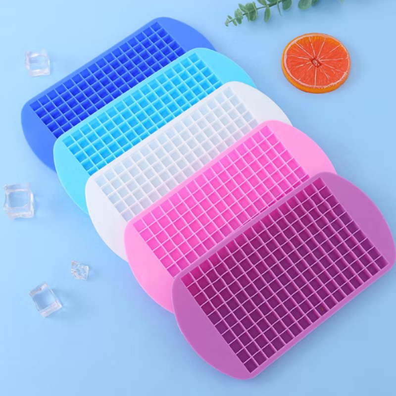 Mini Silicone Ice Cube Tray – 1 Pc Small Square Ice Mold for Beverages (Random color)