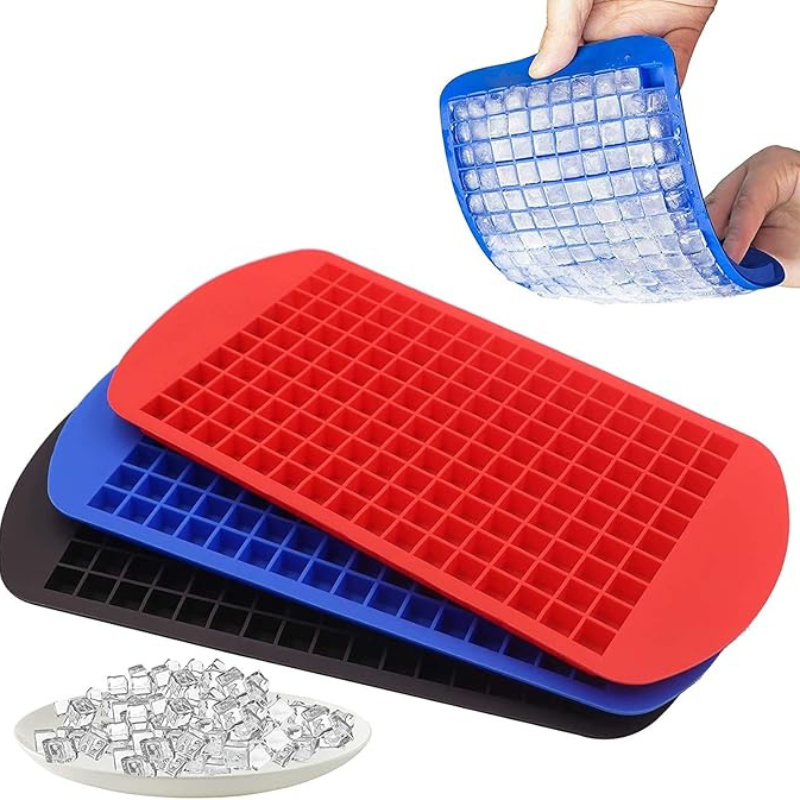 Mini Silicone Ice Cube Tray – 1 Pc Small Square Ice Mold for Beverages (Random color)