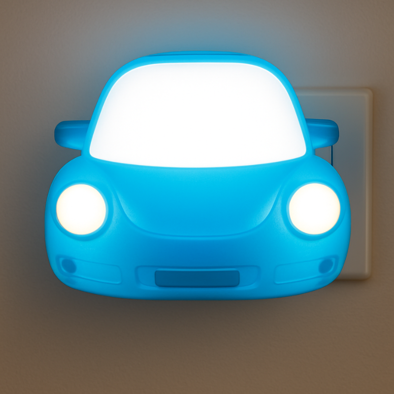 Car Shape LED Night Lamp – Cute Soft Glow Night Light for Kids’ Bedroom, Nursery & Home Décor (Random Colors-Pack of 1 Pc)