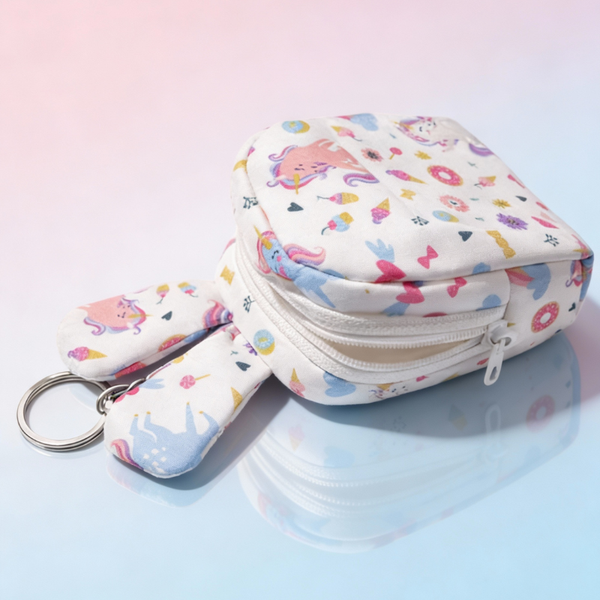 Mini Coin Purse with Keychain – Compact Zipper Coin Wallet for Keys, C ...