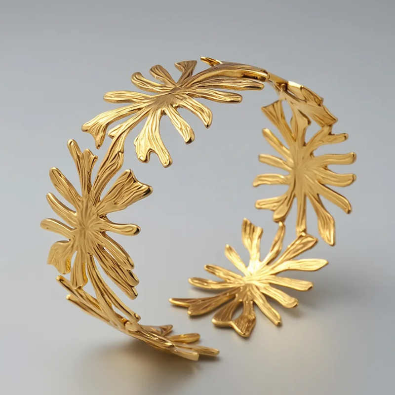 Anti-Tarnish Sun Cuff –  Adjustable Sun-Inspired Bracelet Jewelry for Women & Teens (Pack of 1 Pc)