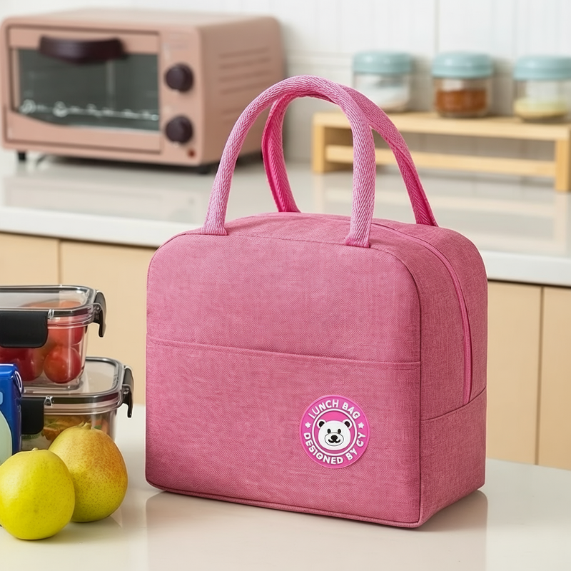 Portable Thermal Lunch Bag – Insulated Food Storage Bag for Office, School & Travel (Random Colour-Pack of 1)