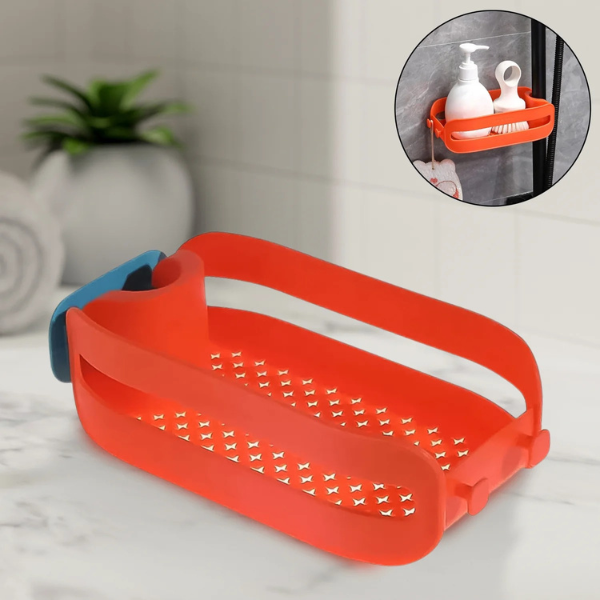Faucet Drain Basket – Plastic Sink Strainer for Kitchen & Bathroom (Random color-Pack of 1)