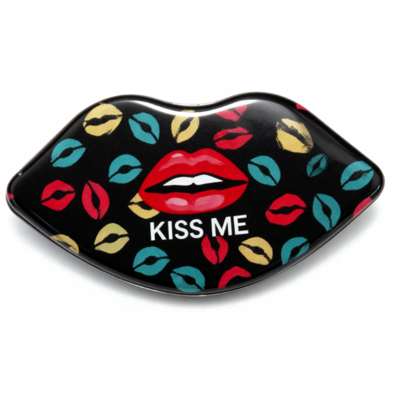 Lip-Shaped Kiss Me Mirror – Fun Decorative Pocket Mirror for Daily Use ( Pack of 1 )