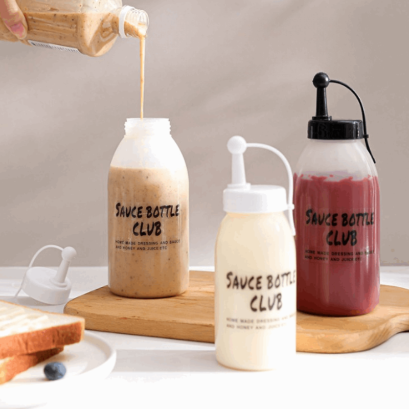 650 ml Food-Grade Squeeze Sauce Bottle – Pointed Mouth Ketchup & Salad Dressing Dispenser(Pack of 1 Pc)