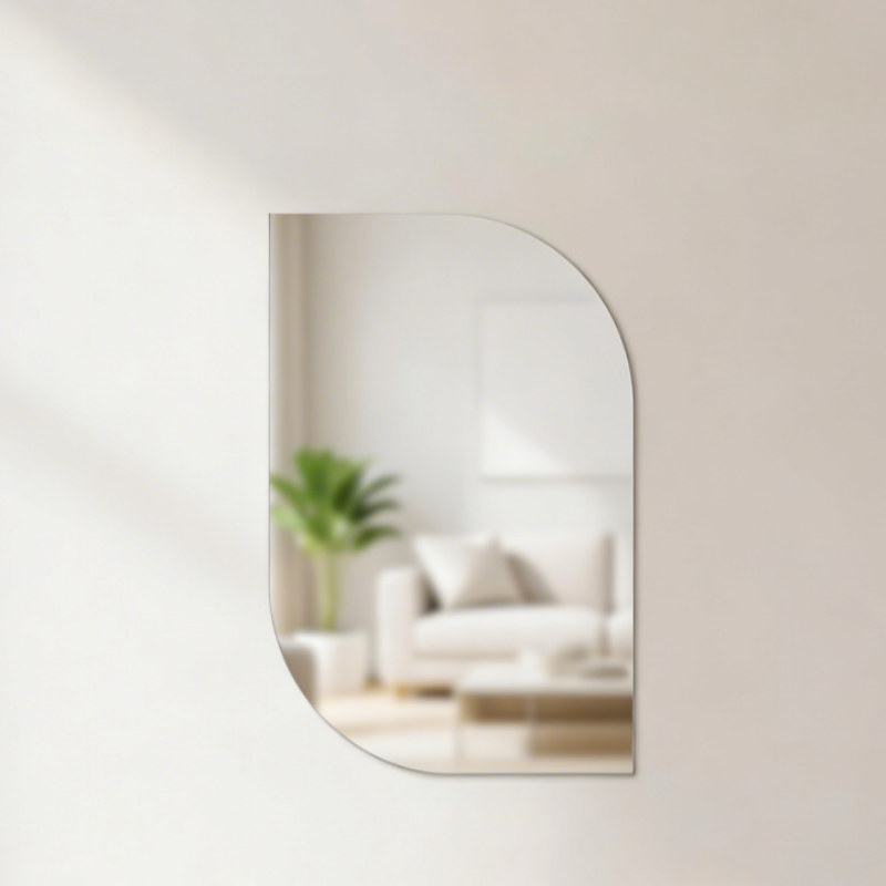 Self-Adhesive Acrylic Mirror Sticker – Decorative Wall Mirror Sheet for Home Decor (Random Shape-Pack of 1)