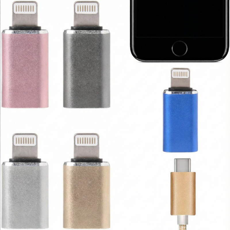 Apple to Micro USB (V8) Converter Adapter – Lightning to Micro USB Connector for Charging & Data Sync | Works with Android V8 Cables (Random color-Pack of 1)