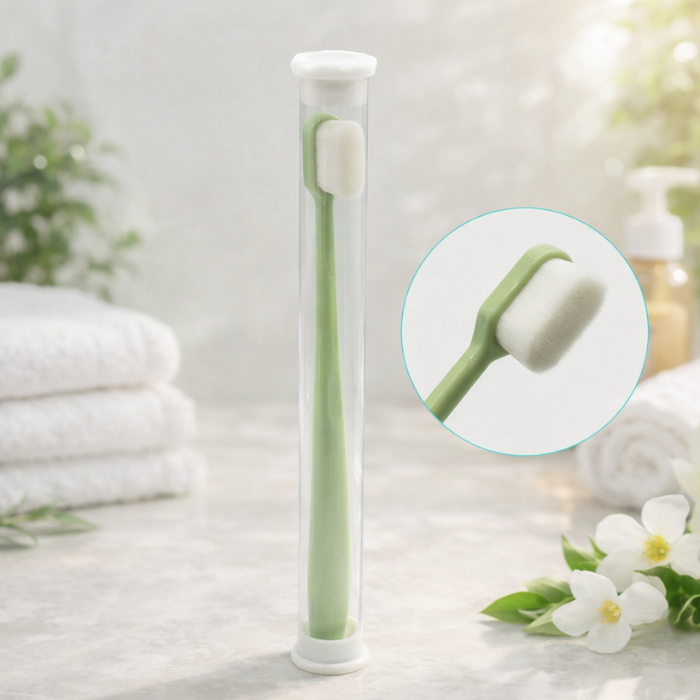 Nano Bristles Ultra Soft Toothbrush – Gentle Deep Cleaning Toothbrush (Random Color-Pack of 1)