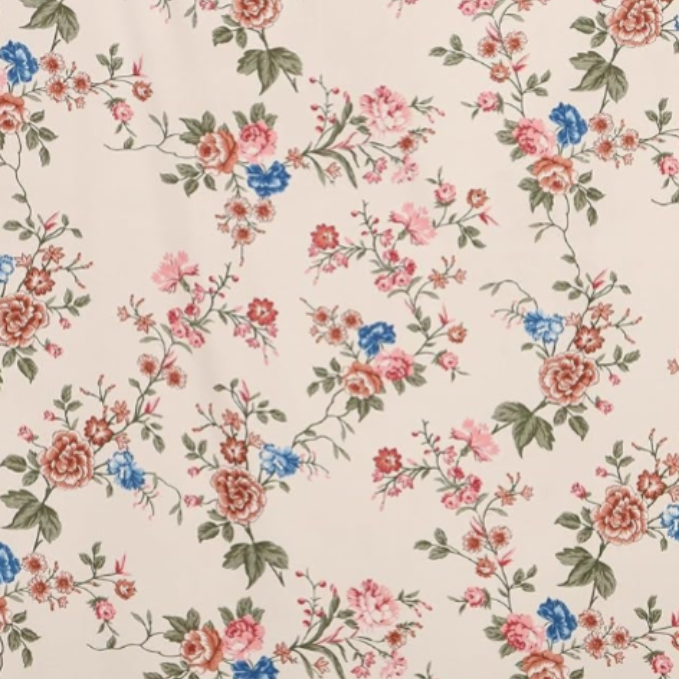 Spring Bloom Bedsheet Set – Premium Floral Print with Green Leaves & Colorful Flowers – With Pillow Covers