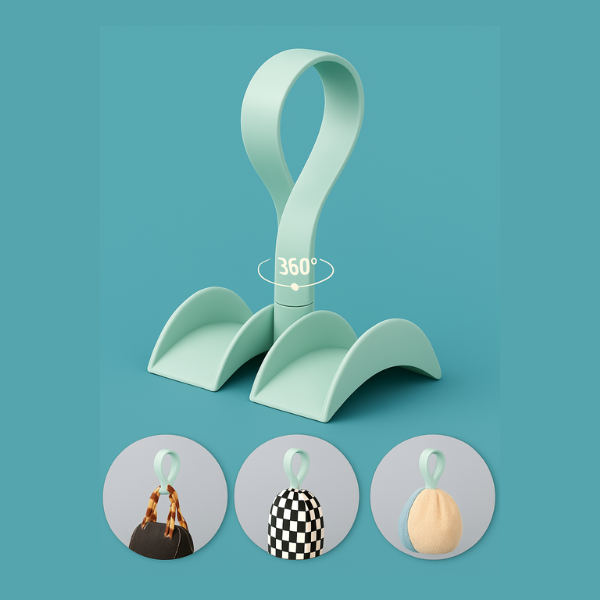 Rotating Bag Hanger – Space-Saving Storage Rack for Purses, Totes & Backpacks (Random color-Pack of 1)