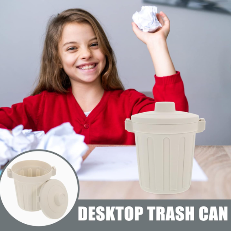 Desktop Trash Can – Mini Waste Bin for Home, Bedroom, Bedside, Kitchen & Office Table