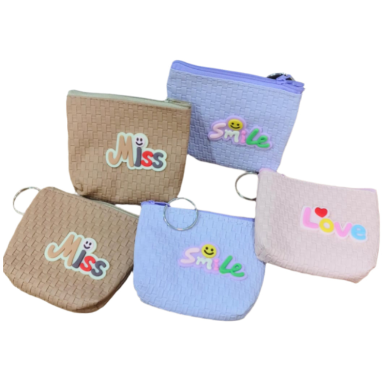 Leather Straw English Word Bag – Stylish Handbag for Women & Teens (Random color-Pack of 1)