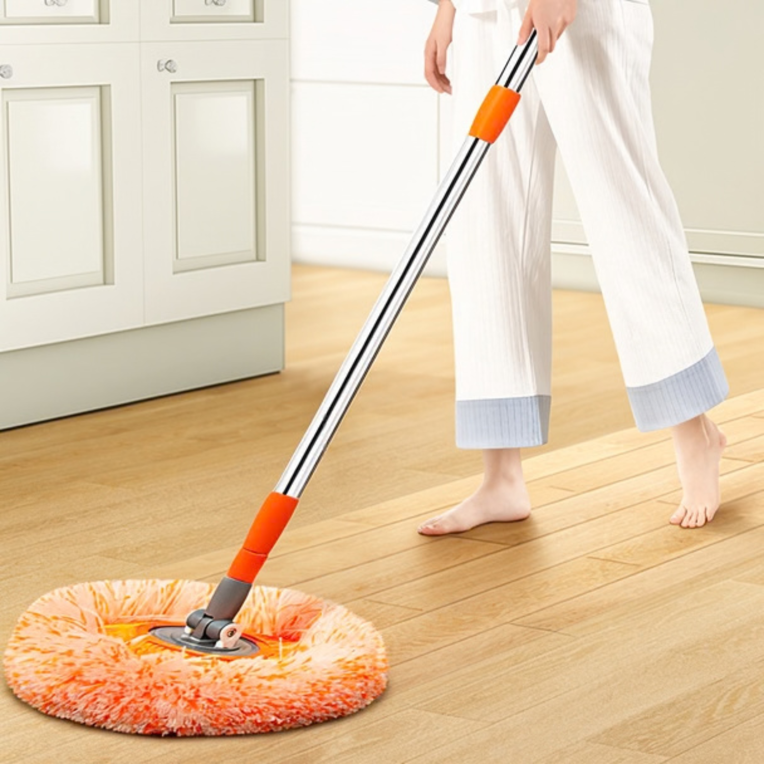 Sunflower Cleaning Mop – 360° Rotatable Floor Mop with Height Adjustable Handle