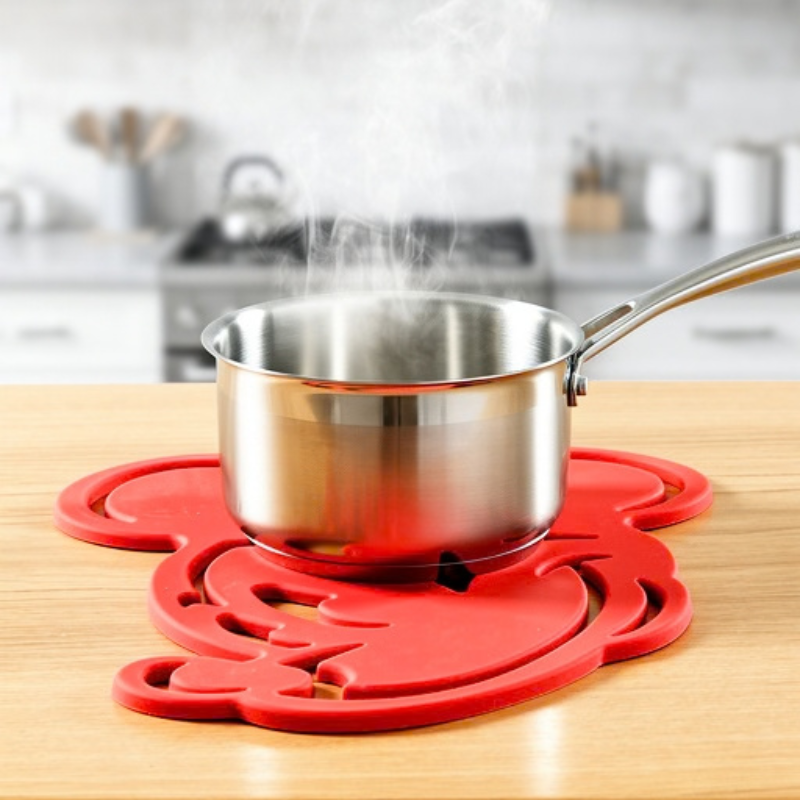 Heat Resistant Hot Mat – Kitchen Pot & Pan Holder Trivet (Random Color- Pack of 2)