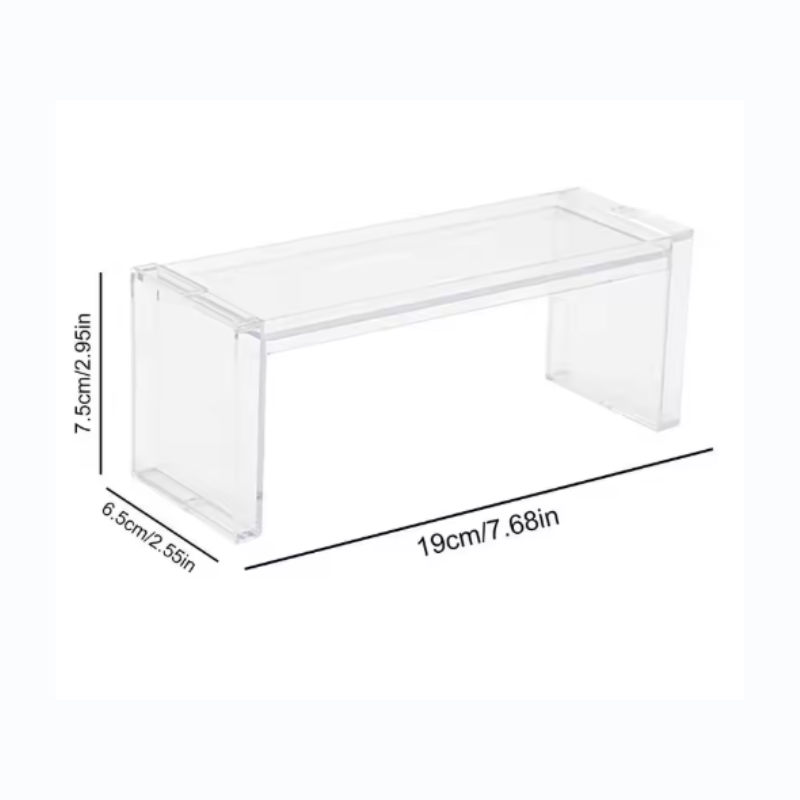 Extendable Transparent Storage Rack Transparent Stackable Desktop Storage Rack – Multi-Purpose Organizer f ...