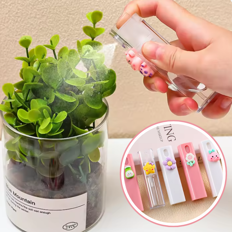 Cartoon Mini Portable Travel Spray Bottle – Refillable Mist Bottle for Perfume & Sanitizer (Random color- Pack of 1 Pc)