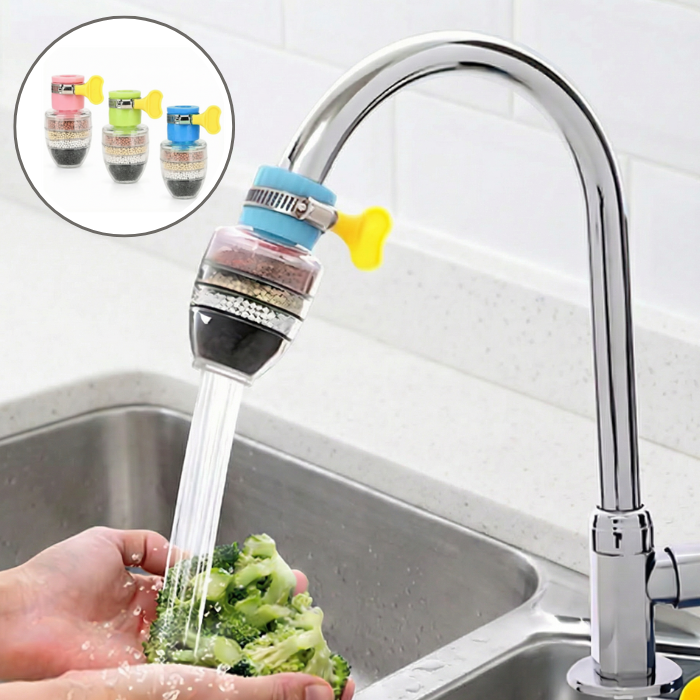 4 Layers Water Purifier Filter Faucet – Multi-Layer Tap Filter (Random Color-Pack of 1)