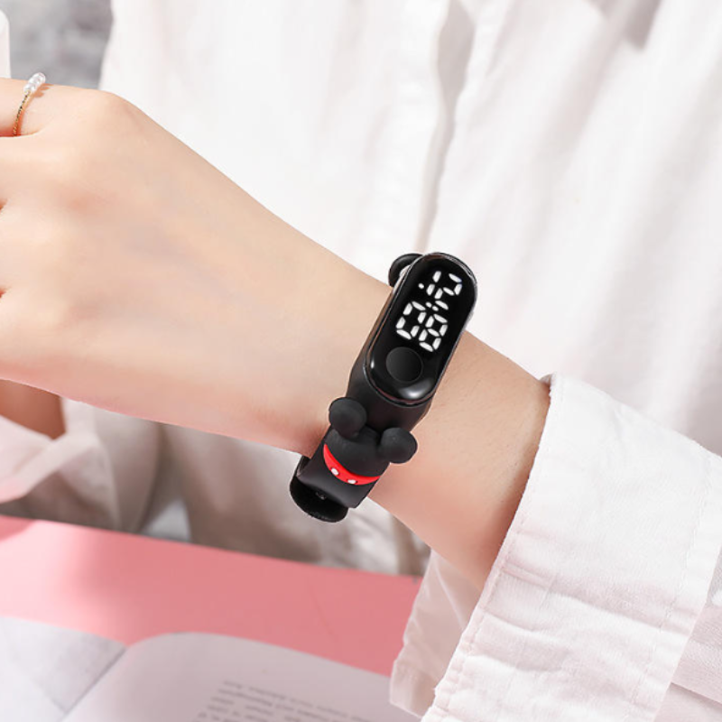 Kids LED Bracelet Watch Touch Screen – Cute Cartoon Animal Head Digital Wrist Watch for Children (Random Watch-Pack of 1)