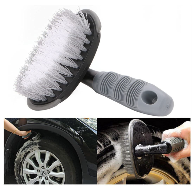 Tyre Cleaning Brush | Heavy Duty Car & Bike Wheel Cleaning Brush | Durable PVC Bristle Brush for Deep Cleaning