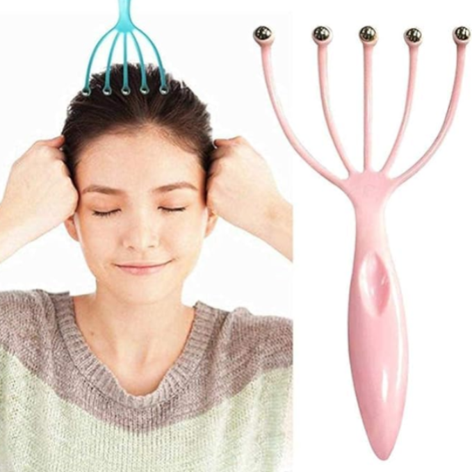 Five Claw Head Massager – 5 Roller Balls Scalp Massager for Deep Relaxation & Headache Relief(Random color-Pack of 1)