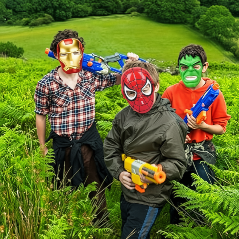 Kids Super Hero Mask – Fun Dress-Up Mask for Boys & Girls (Random Character)