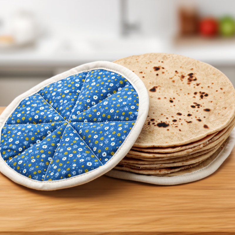 Cotton Roti Cover Set – Chapati Rumals for Keeping Rotis Warm (Random Design-Pack of 2 Pcs)