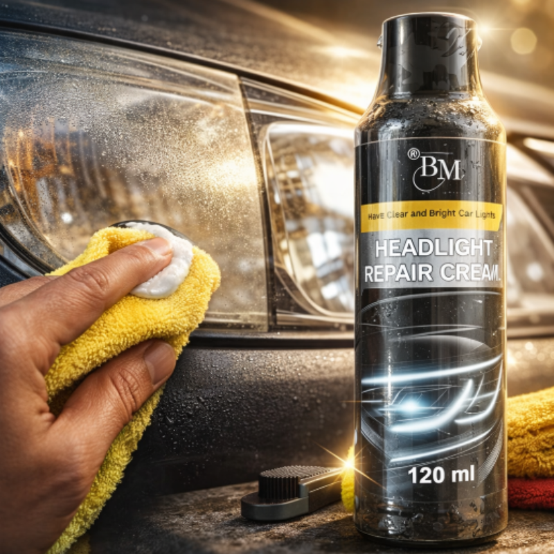 BM Artizan & Bright Car Headlight Repair Cream (120ml) – Headlamp Restoration & Polishing Cream