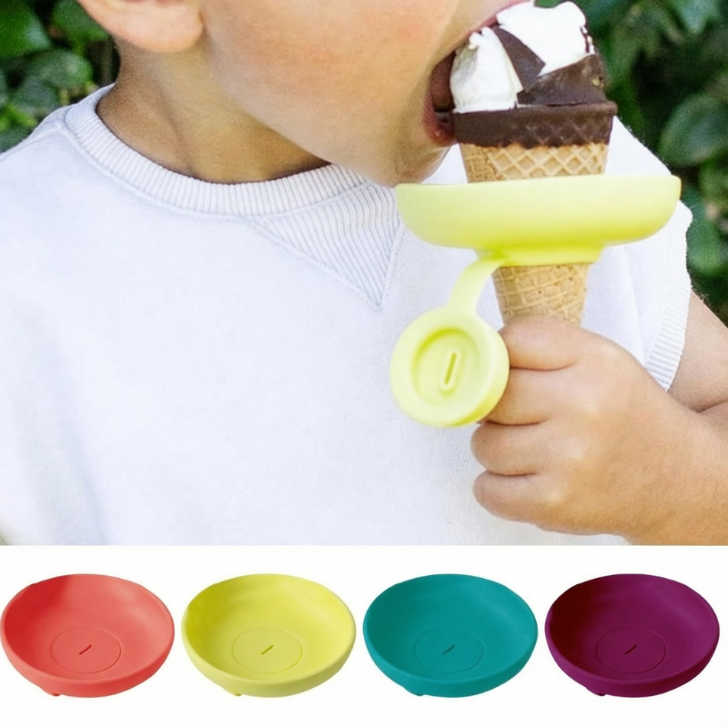 Ice Cream Holder – Reusable Cone Holder for Mess-Free Ice Cream (Random Color-Pack of 1)