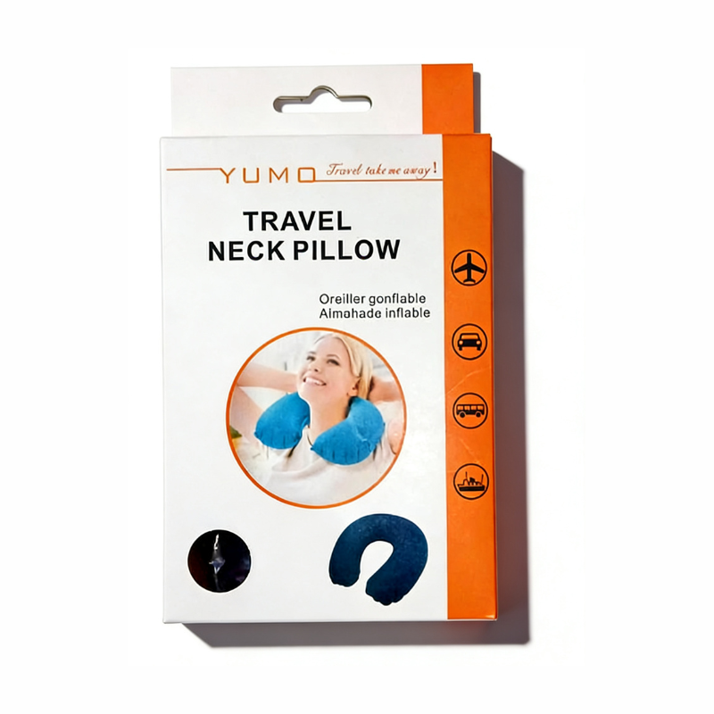 Inflatable Travel Neck Pillow – U-Shaped Ergonomic Air Cushion for Comfortable Neck Support on Flights, Car Rides, Office & Home Rest