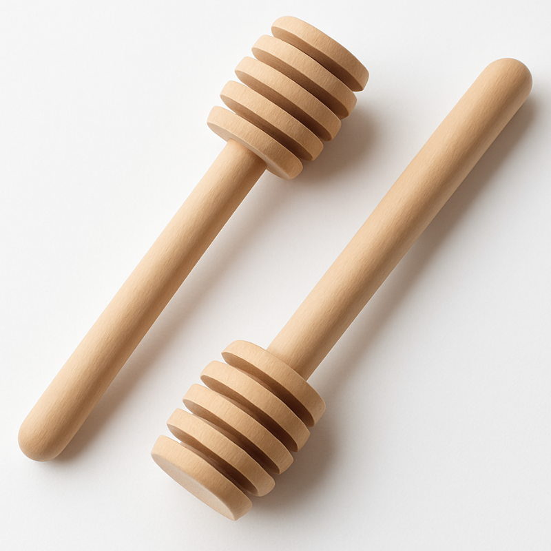 Mini Wooden Honey Stick – Natural Wooden Honey Dipper Stirrer for Honey, Tea & Beverages (Pack of 1)