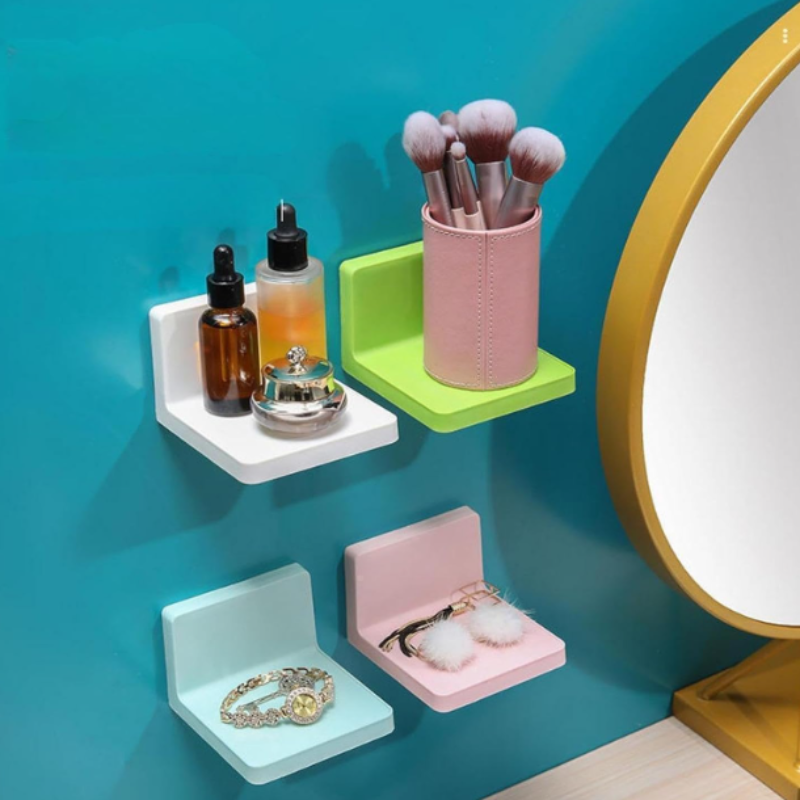 Multi-Purpose Storage Rack & Organizer Box – Household Supplies & Cleaning Storage | Cosmetic Organizer | Remote & Mobile Holder for Home, Kitchen, Living Room(Random Color-Pack of 1)