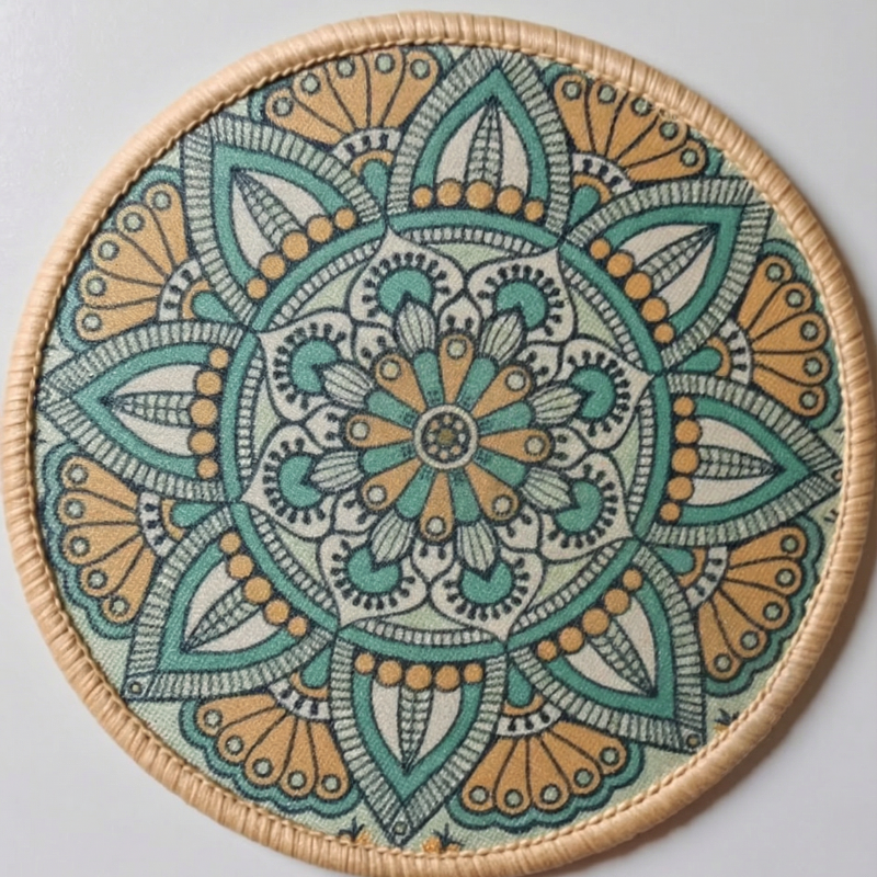 2Pcs Eco-Friendly Round Drink Coaster & Table Mat – Heat-Resistant Cup Coaster for Coffee, Tea, Dining Table Decor, Placemats & Trivets for Hot Pots and Dishes