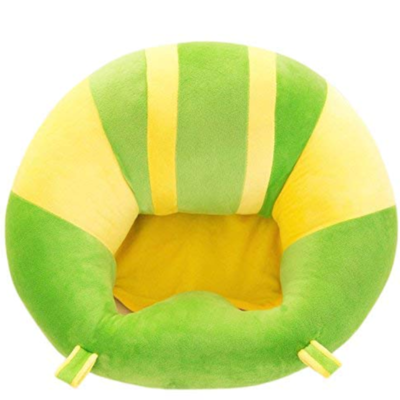 Baby Support Sitting Chair – Plush Teddy-Shaped Infant Sofa Seat for 6–36 Months (Without Cotton Filling-Random Color-Pack of 1)