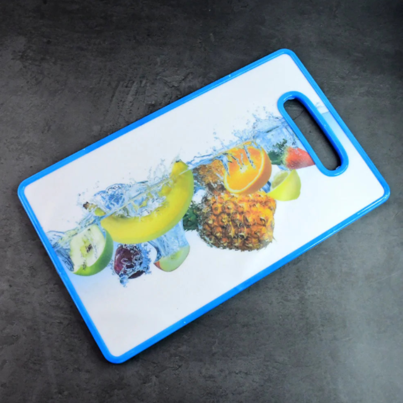 Plastic Fruit & Vegetable Chopping Board – Beautiful Printed Kitchen Cutting Board (30 x 20 cm, Assorted Designs)