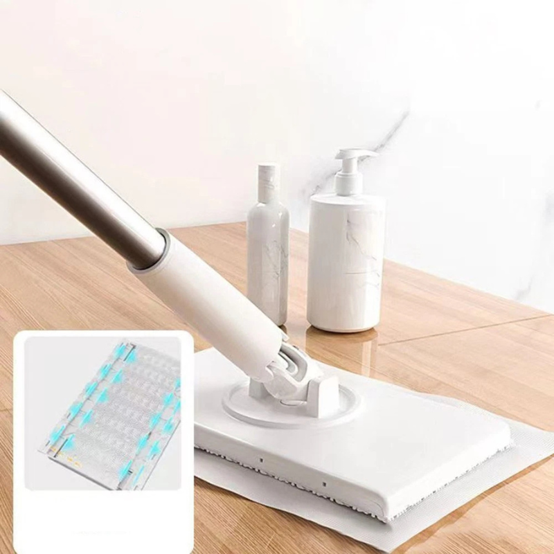 Hands-Free Flat Mop for Floor Cleaning – Self-Squeeze Microfiber Mop with Easy Wring System | 360° Rotating Floor Cleaner for Home & Office