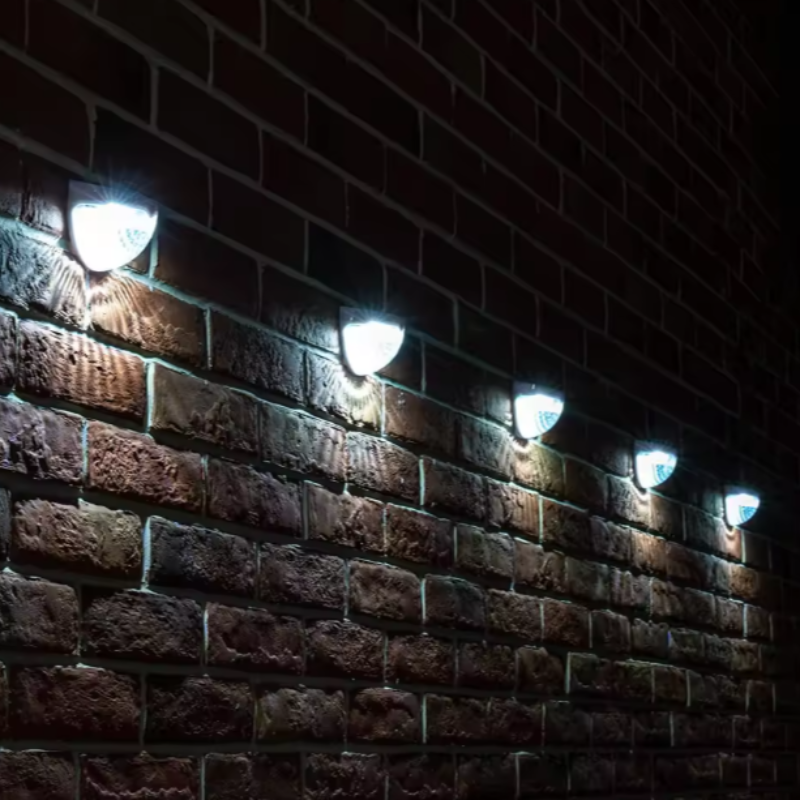 2 Pcs Solar Warm White Fence Lights – Waterproof Outdoor LED Wall & Fence Lights