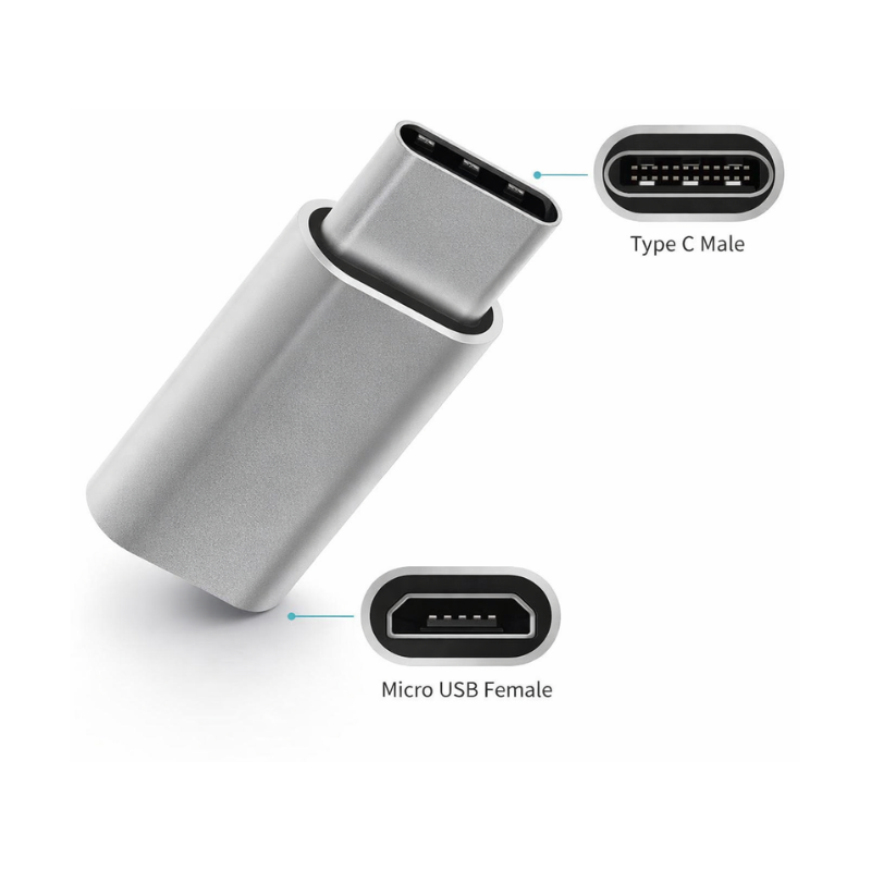 V8 to USB-C Female Adapter – Micro USB to Type-C Fast Charging & Data Sync Converter
