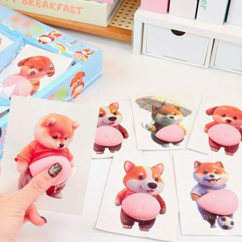 3D Soft Cartoon Belly Sticker – Cute Reusable Belly Button Sticker for Kids & Baby Photoshoot (Random Design-Pack of 1)