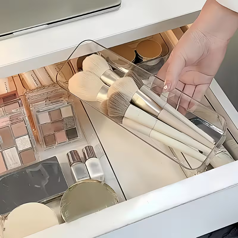 Trendy Clear Plastic Holder & Drawer Organizer Trays – Multipurpose Storage Set for Kitchen, Home & Office(7pcs in Set of 1)