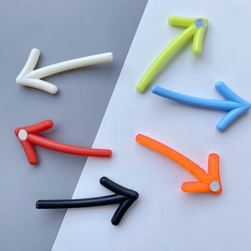 6 Pcs Cute Fridge Magnets – Funny Decorative Arrow Shape Magnets for Refrigerator, Office, Cabinets & Whiteboards (Multicolour)